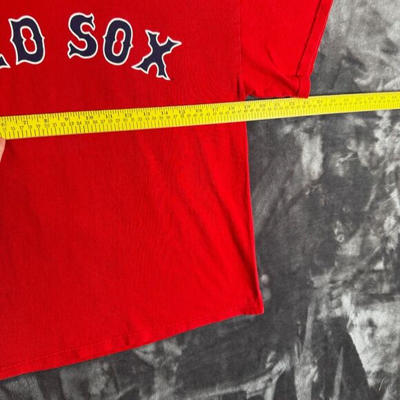 Vintage Y2K MLB Boston Red Short Short Sleeve T-Shirt Size Medium #20 Youkilis - Picture 6 of 7
